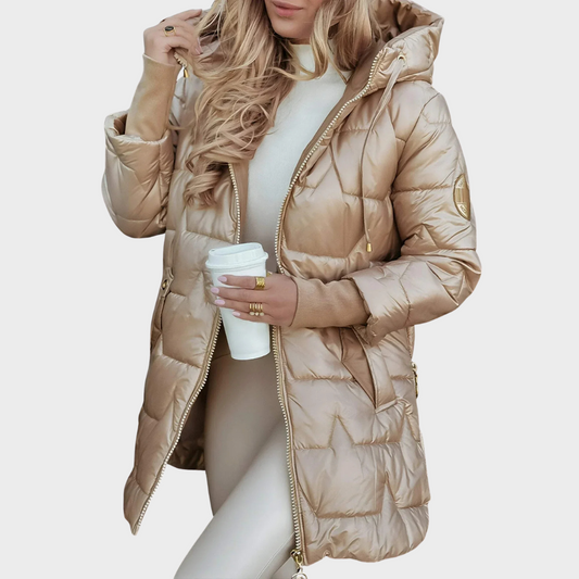 Abrigo de Invierno Elegante con Capucha