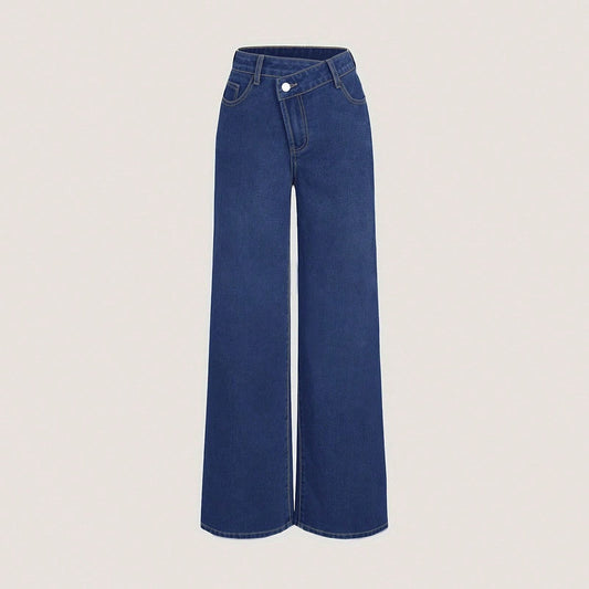 Jeans sueltos de inspiración coreana