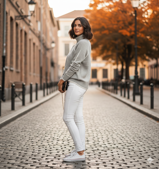 Suéter Casual con Cuello Alto que Realza tu Estilo