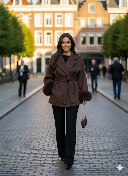 Abrigo elegante de lana