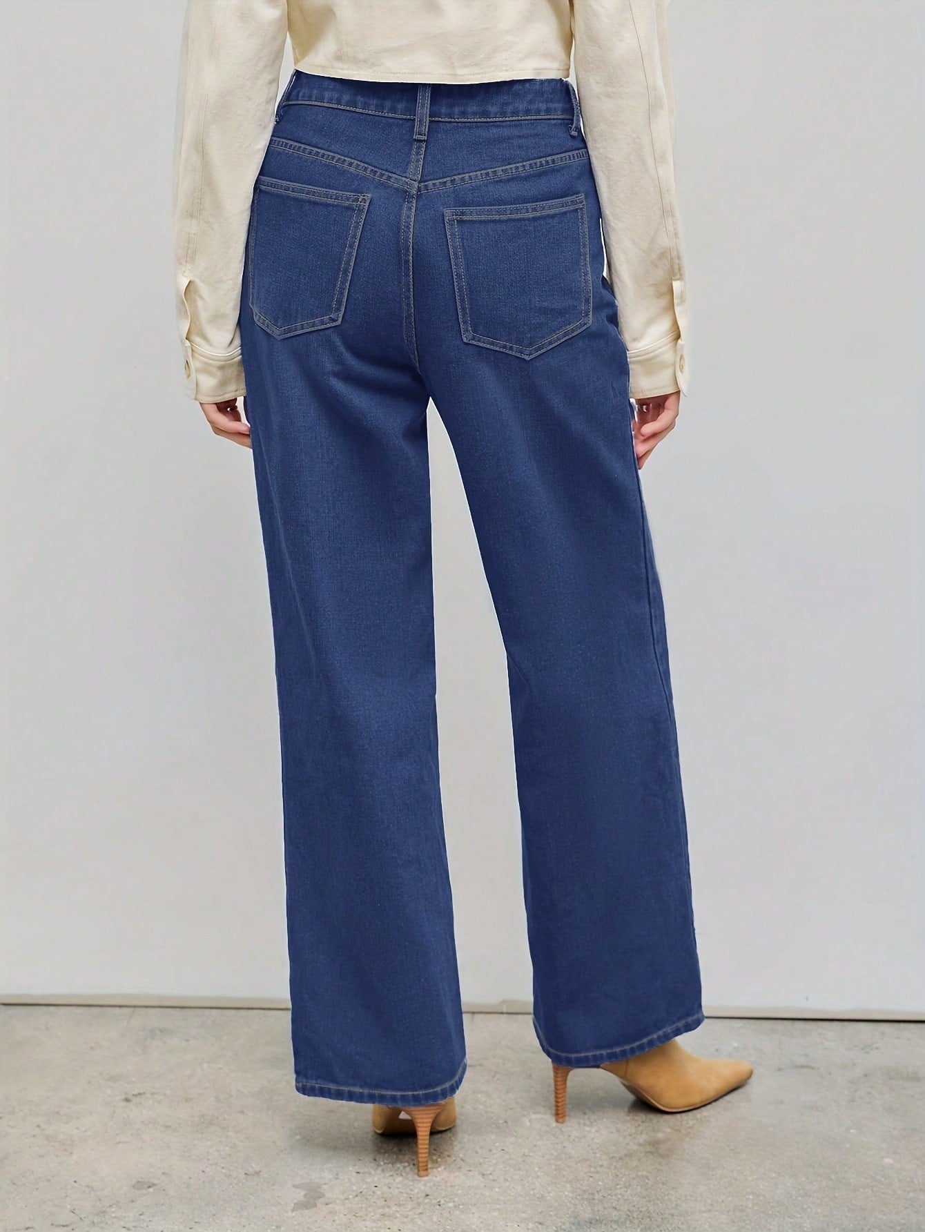 Jeans sueltos de inspiración coreana