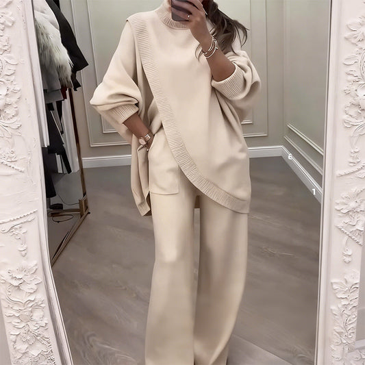 Conjunto Oversize Asimétrico de Punto - Máximo confort
