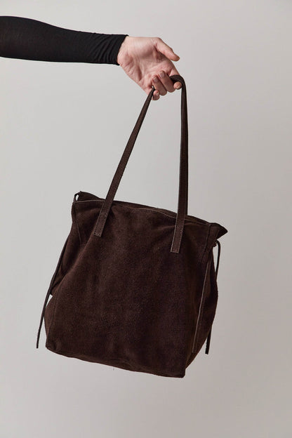 Bolso tachas lazo marrón