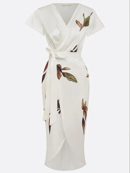 Elisa™ | Elegante vestido cruzado con estampado floral