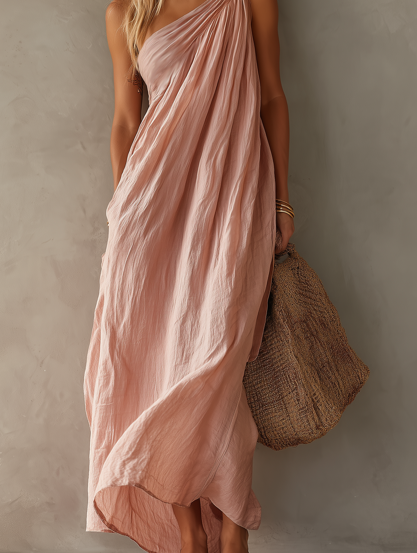 Isabel - Maxi vestido elegante para mujer de algodón y lino