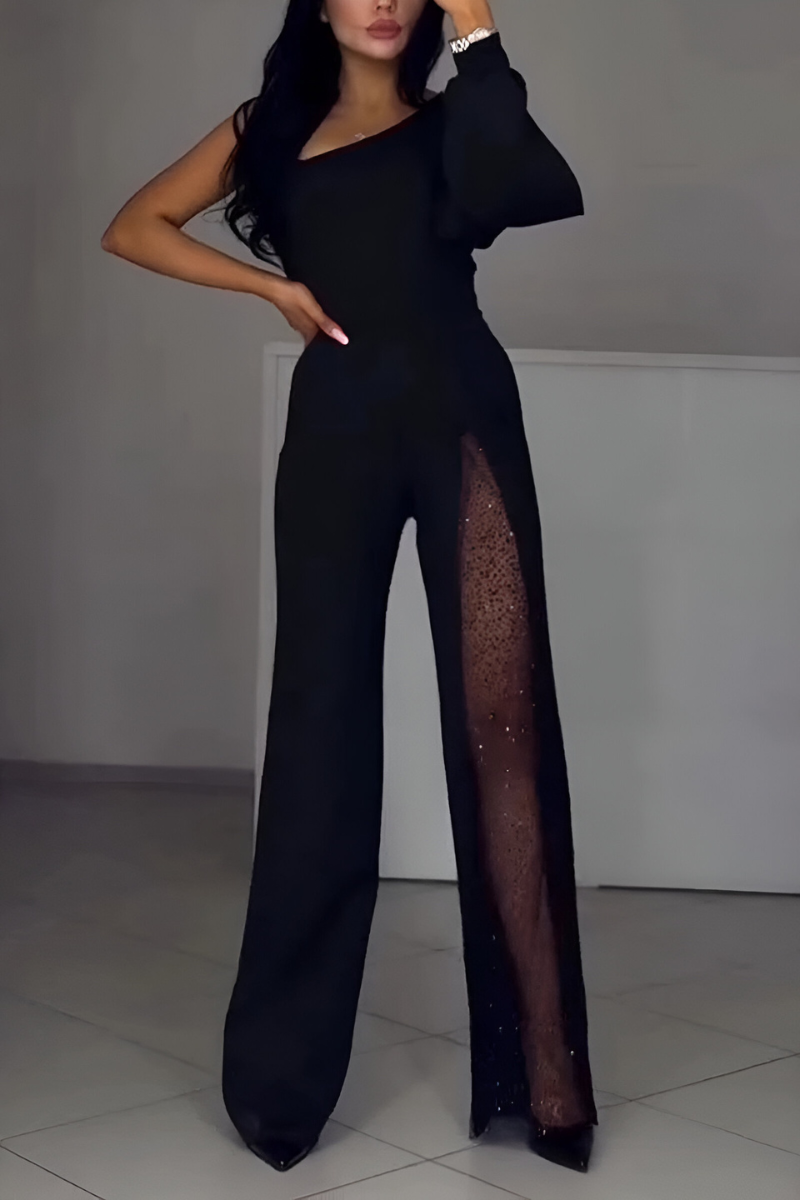 Mono de una sola manga con brillo, elegante y perfecto para destacar en cualquier evento