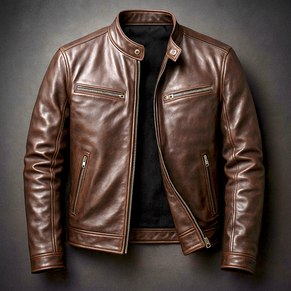 Chaqueta Recio marrón detalle