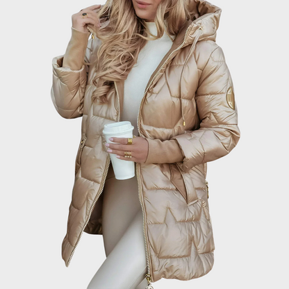 Abrigo de Invierno Elegante con Capucha