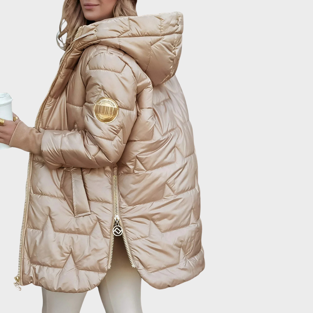 Abrigo de Invierno Elegante con Capucha