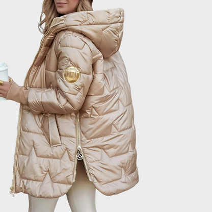 Abrigo de Invierno Elegante con Capucha