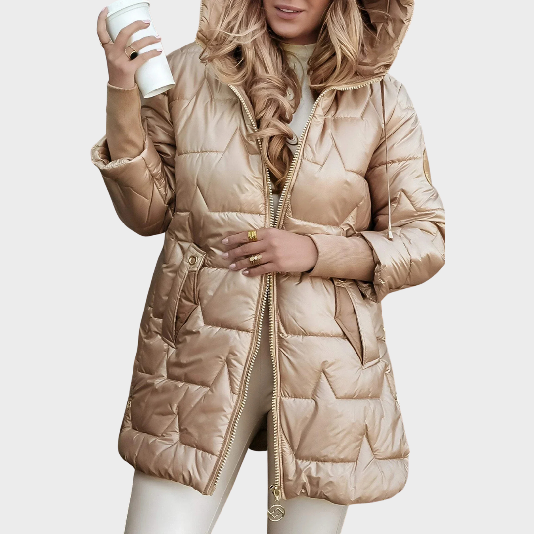 Abrigo de Invierno Elegante con Capucha