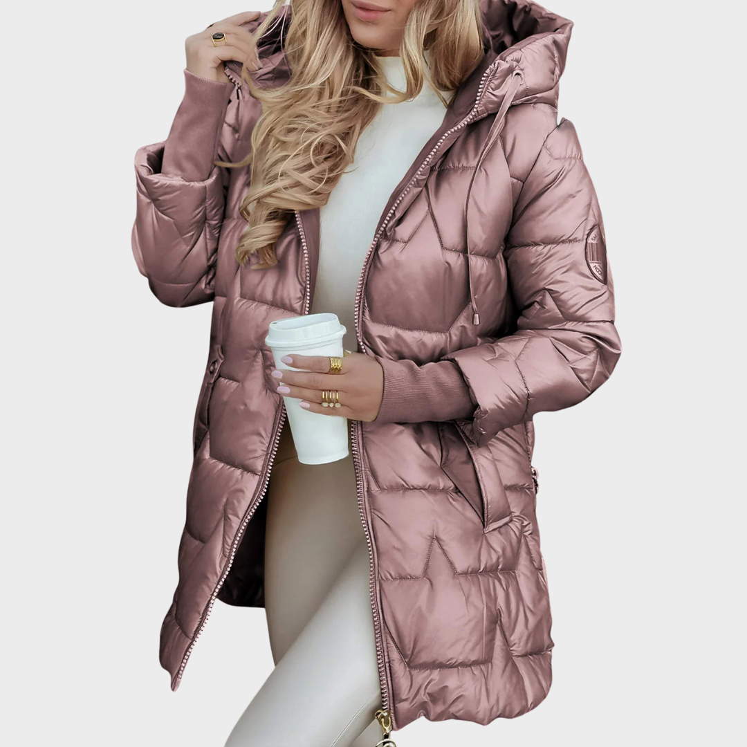 Abrigo de Invierno Elegante con Capucha
