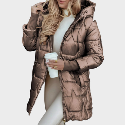 Abrigo de Invierno Elegante con Capucha