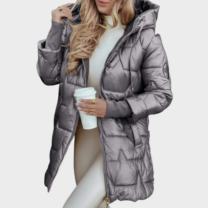 Abrigo de Invierno Elegante con Capucha