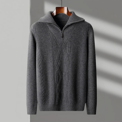 Jersey de lana merina con cremallera