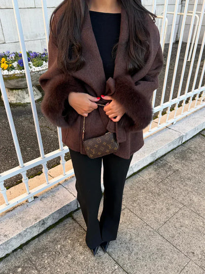 Abrigo elegante de lana