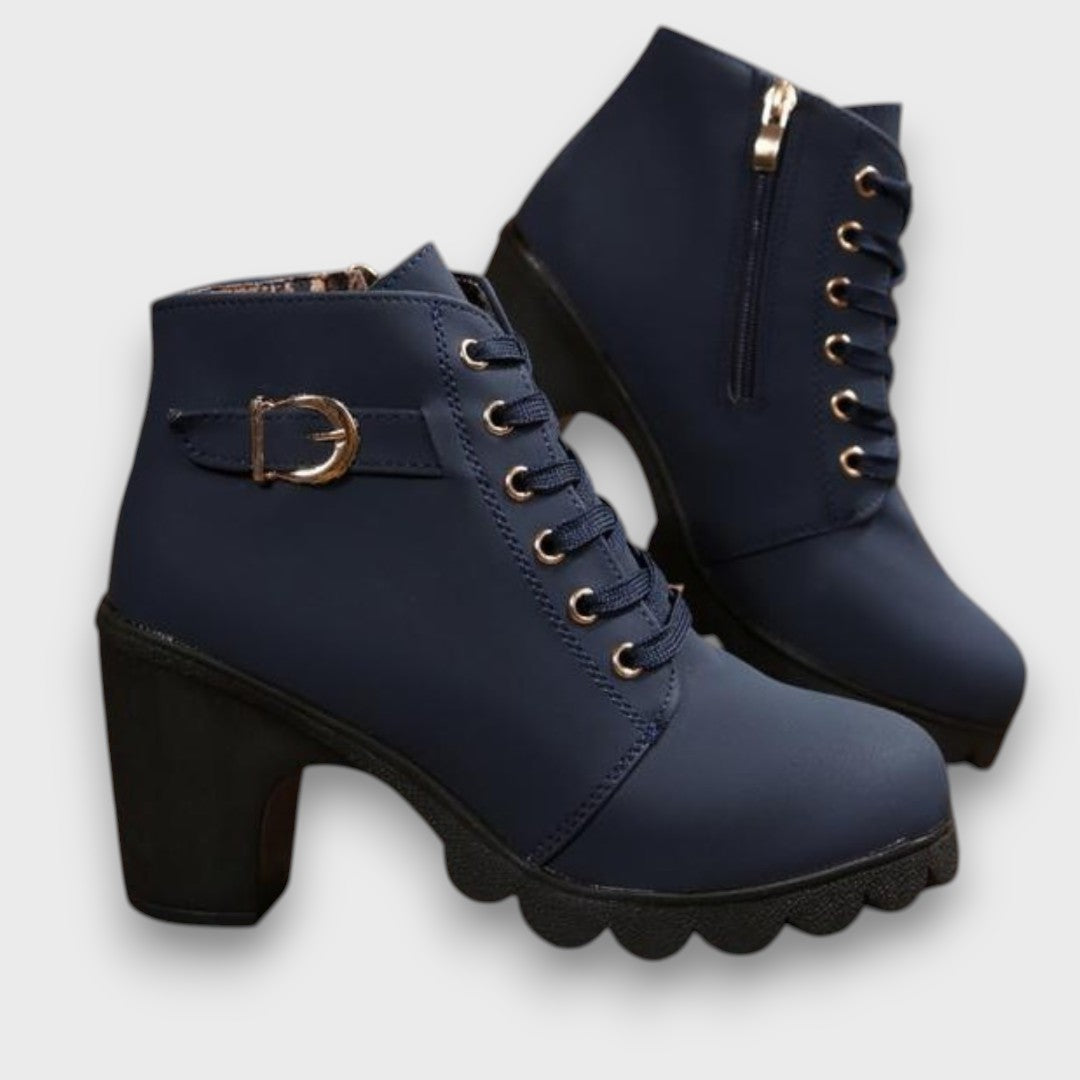 Isabel | Botas Ortopédicas con Hebilla & Tacón Chunky