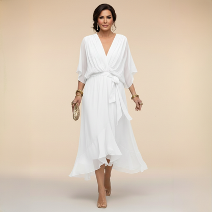 Nerina | Vestido midi de gasa fluido