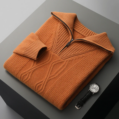 Jersey de lana merina con cremallera