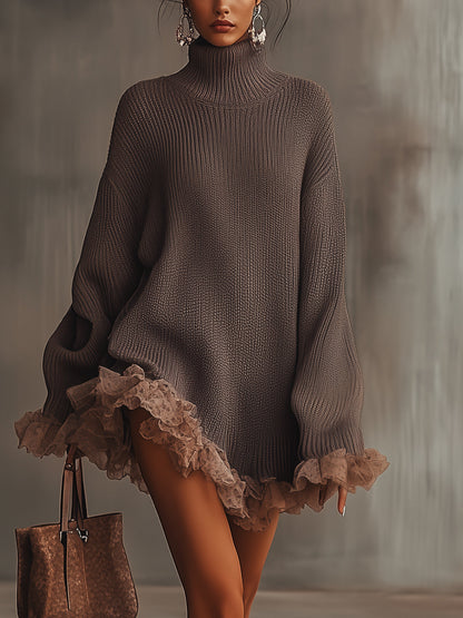 Belén | Vestido de punto con volantes — suave, cálido y romántico.