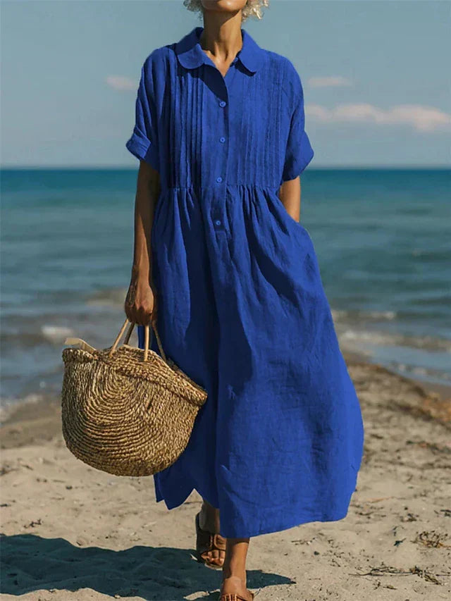 Ariadna | Vestido camisero fluido elegante