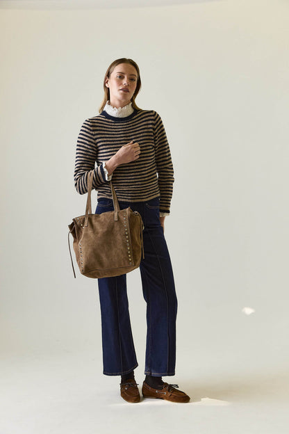 Bolso tachas lazo topo