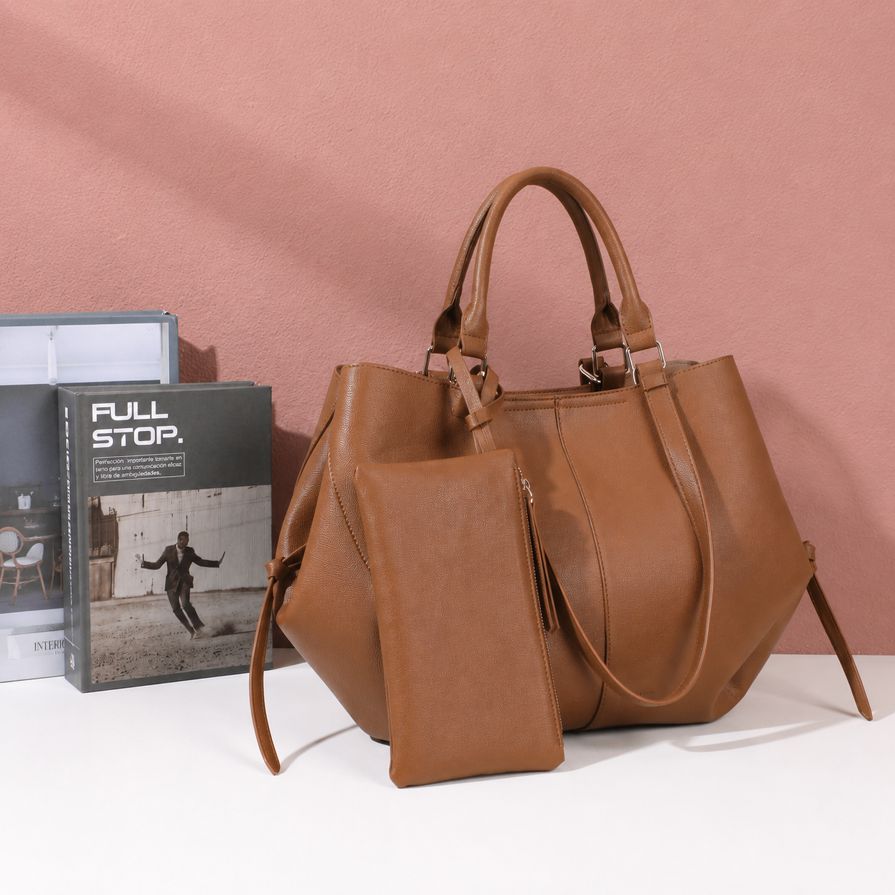 Bolso Tote Estructurado con Cartera Extraíble