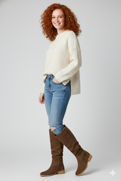 Elegant suede boots