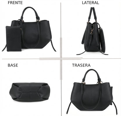 Bolso Tote Estructurado con Cartera Extraíble