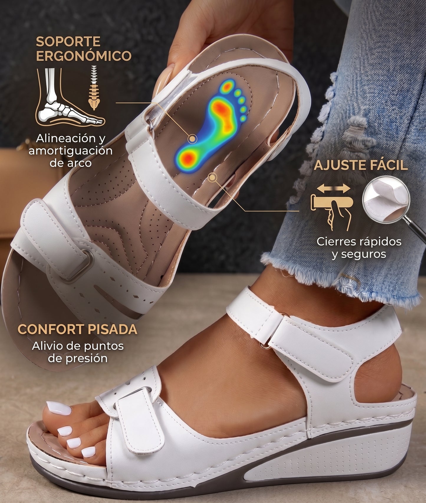 Nuria | Sandalias Ortopédicas Confort