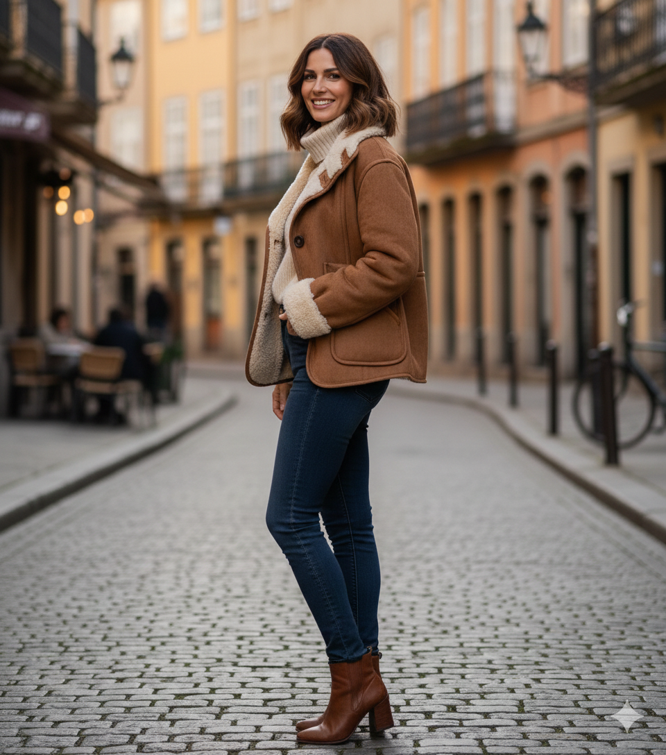 Ainara- Chaqueta de Borreguillo "Cloud Comfort": Lujo Cálido para el Invierno