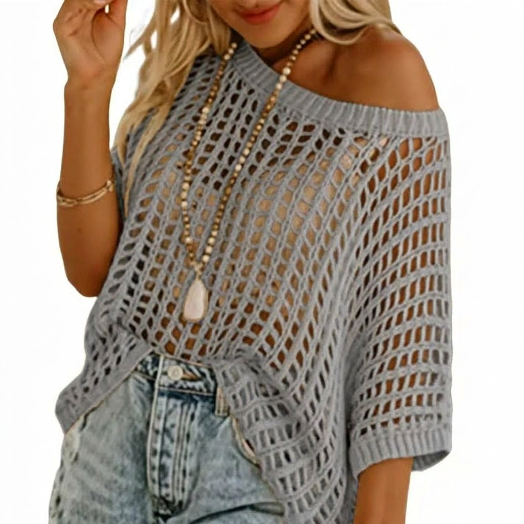 Noa - Jersey de verano de punto calado casual
