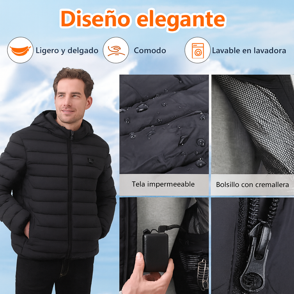 Chaqueta calefactable unisex