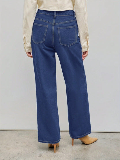 Jeans sueltos de inspiración coreana