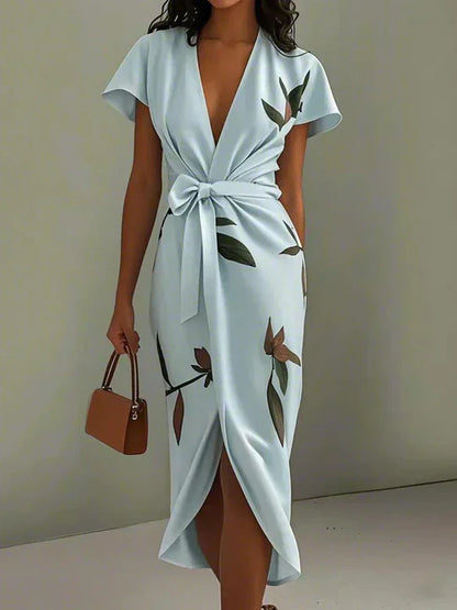Elisa™ | Elegante vestido cruzado con estampado floral