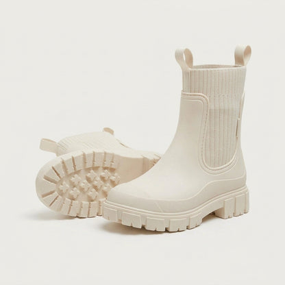 Botas Irene color blanco roto