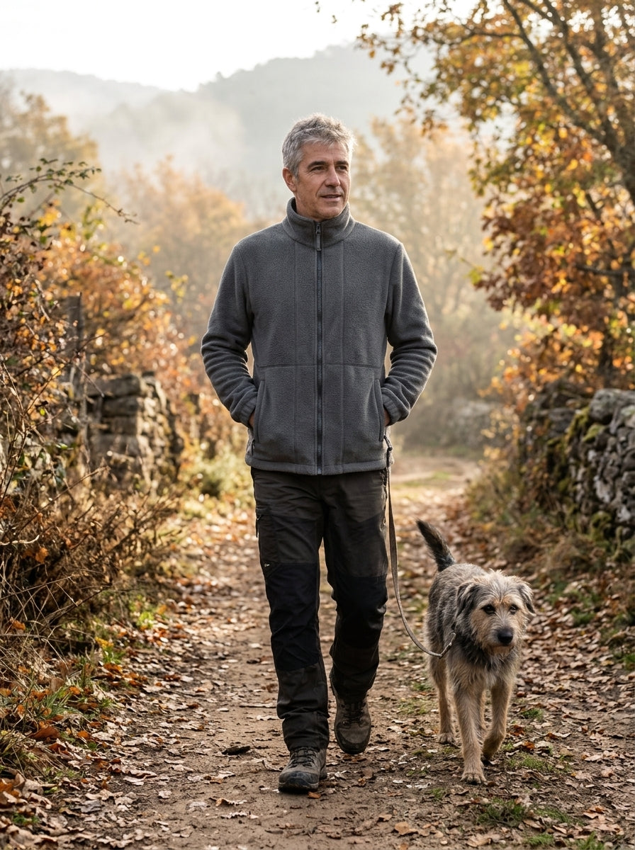 Mario | Chaqueta Polar con Cuello Alto para Hombre