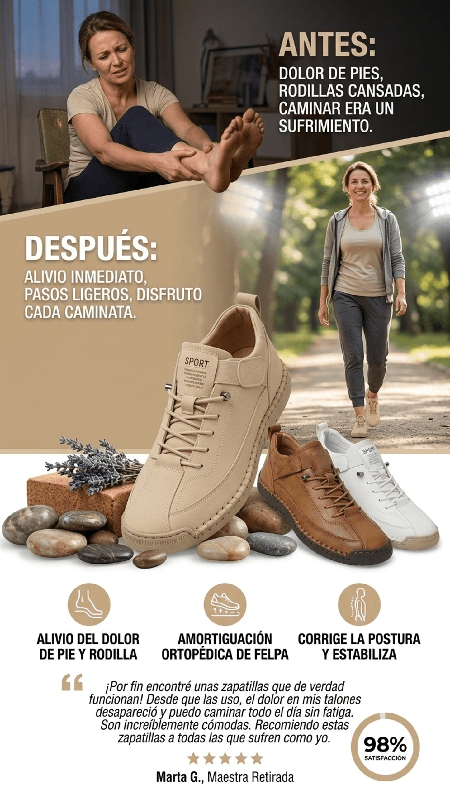 Zapatillas Ergonómicas Ortopédicas | Mia