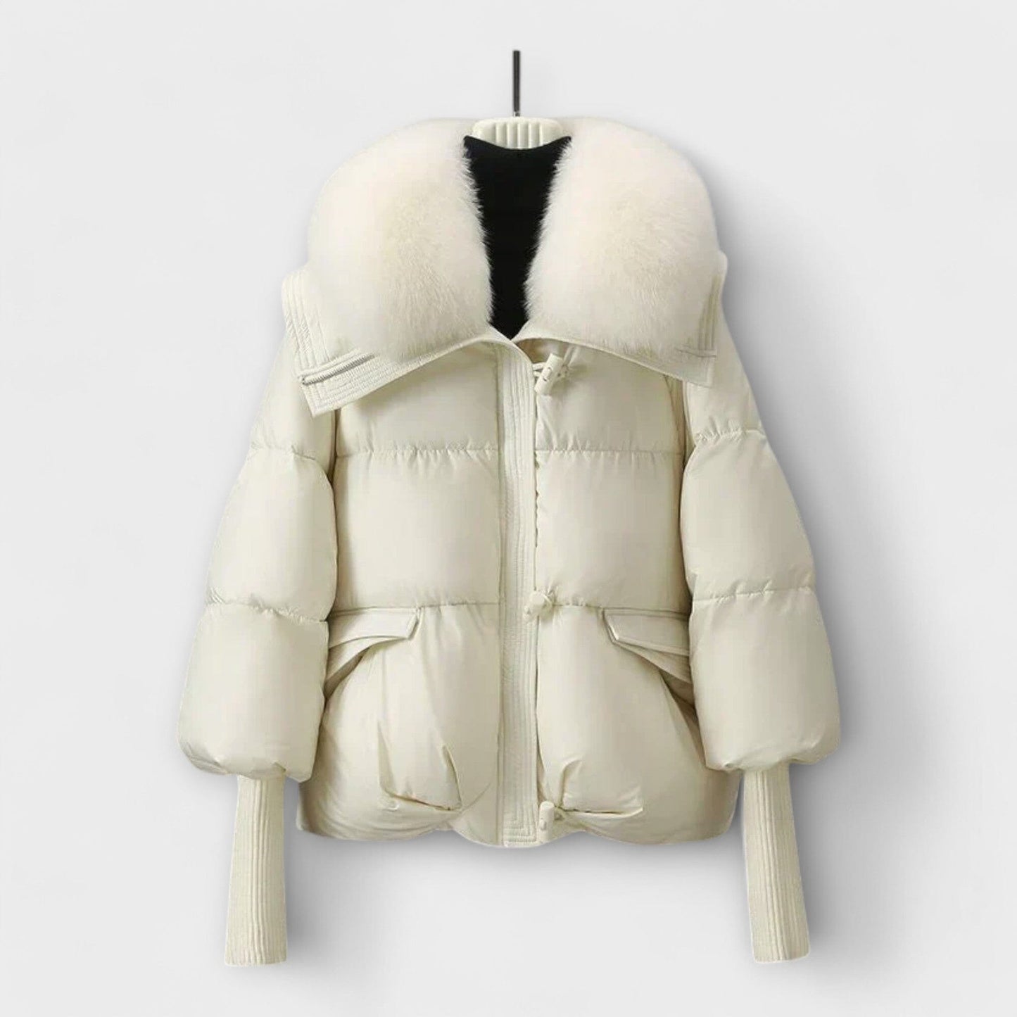 Elegante Chaqueta con Piel que Aporta Calidez y Estilo