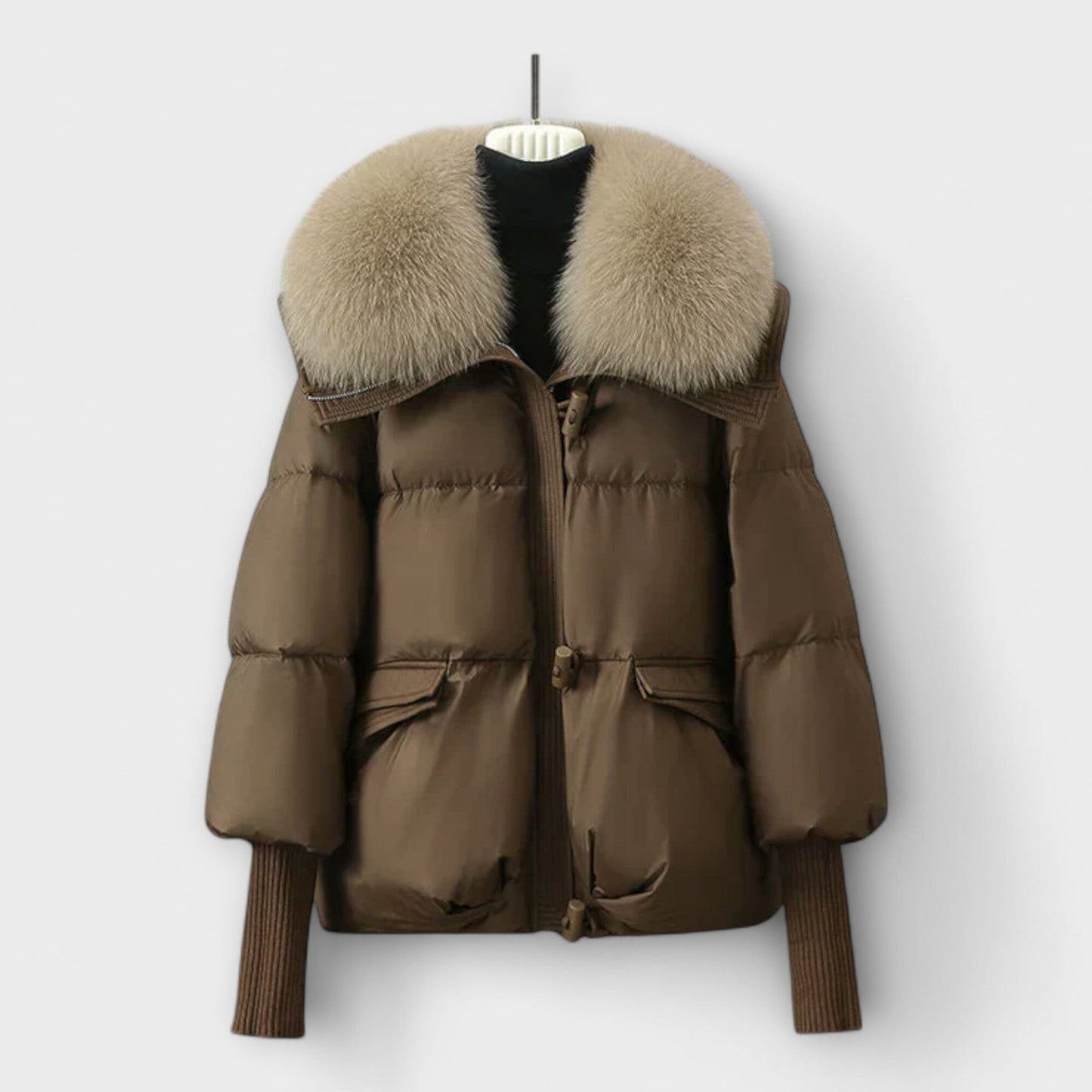 Elegante Chaqueta con Piel que Aporta Calidez y Estilo