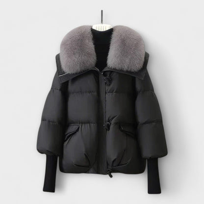 Elegante Chaqueta con Piel que Aporta Calidez y Estilo