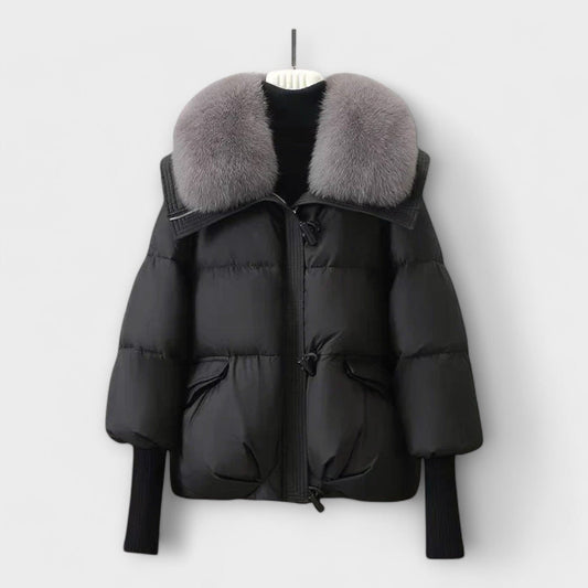 Elegante Chaqueta con Piel que Aporta Calidez y Estilo