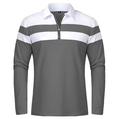 Elegante jersey de rayas con cremallera
