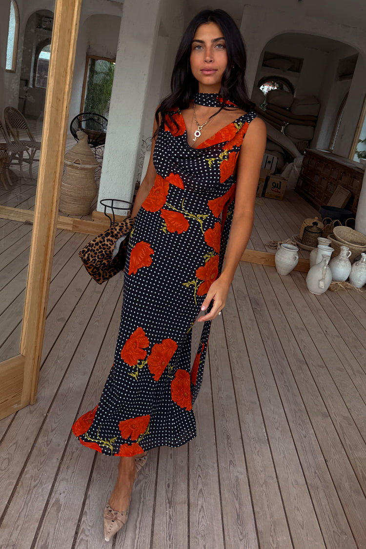 Noelia - Vestido Tendencia Estampado con flores