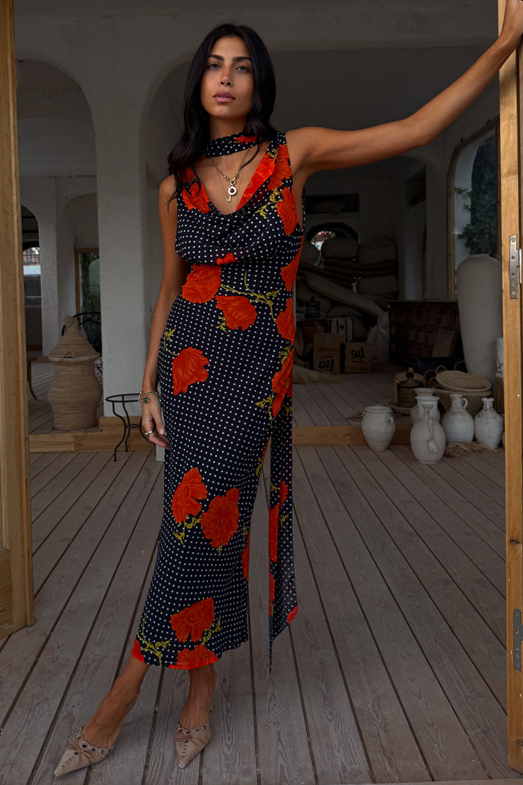 Noelia - Vestido Tendencia Estampado con flores