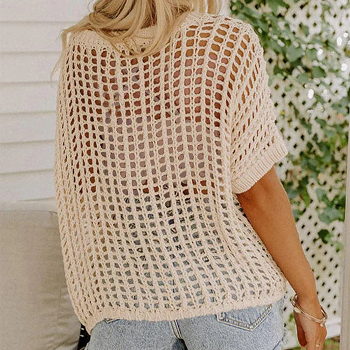 Noa - Jersey de verano de punto calado casual