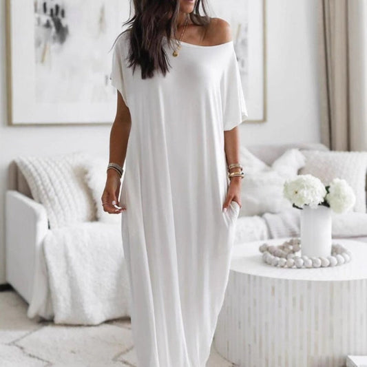 Vestido largo informal de verano holgado ✨