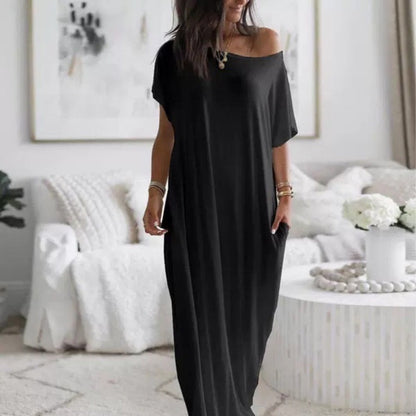 Vestido largo informal de verano holgado ✨