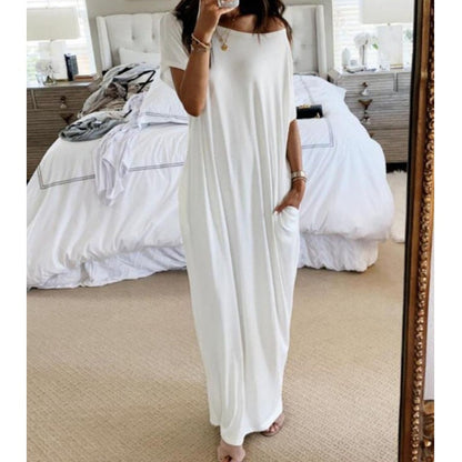Vestido largo informal de verano holgado ✨