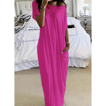 Vestido largo informal de verano holgado ✨